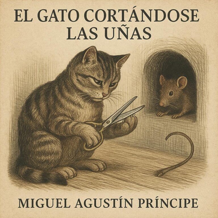 El gato cortándose las uñas